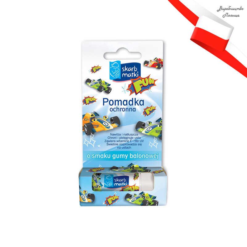 Помада захисна для дітей зі смаком жувальної гумки 1958 / 5901968019583 (12) "Skarb Matki"
