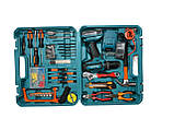 Якісний набір 2в1 дриль + шуруповерт Makita DF550DWE 24V 5A/h Li-Ion + великий набір інструментів 40шт, фото 4