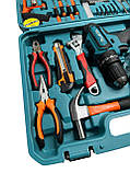 Якісний набір 2в1 дриль + шуруповерт Makita DF550DWE 24V 5A/h Li-Ion + великий набір інструментів 40шт, фото 6