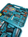 Якісний набір 2в1 дриль + шуруповерт Makita DF550DWE 24V 5A/h Li-Ion + великий набір інструментів 40шт, фото 7