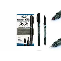 Маркер Permanent двосторонній Neo Line PM-5846 Чорний
