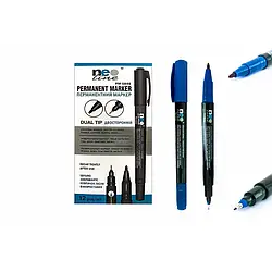 Маркер Permanent двосторонній Neo Line PM-5846 Синій