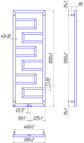 Сушарка для рушників "Маріо" Талія 1500х500/50., фото 3