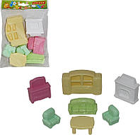 Набор мебели для кукол №2 (7 элементов в пакете). Размер в упаковке (ДхШхВ), мм: 215х195х90