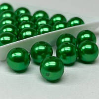 (20 грамм) Бусины пластик Ø10мм, - зеленый КР