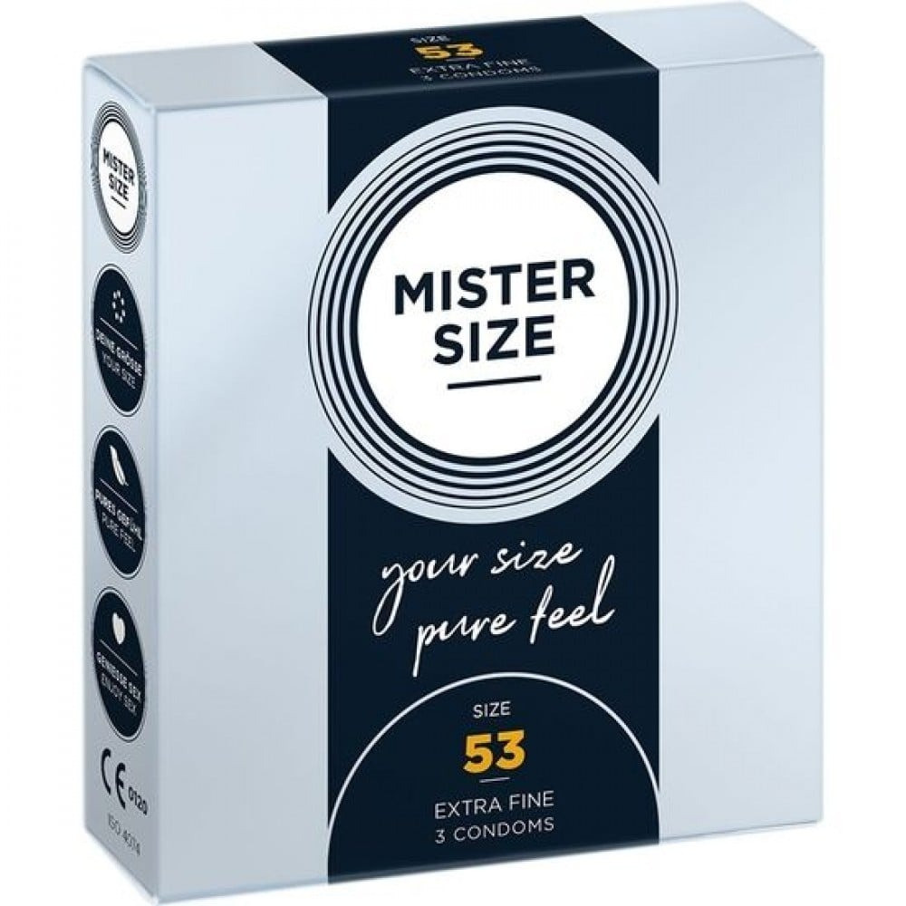 Презервативи Mister Size 53mm pack of 3 Кітті