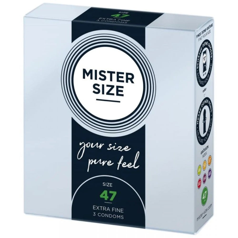 Презервативи Mister Size 47mm pack of 3 Кітті