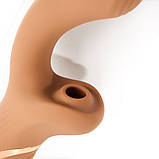 Вібратор для точки G з вакуумним стимулятором клітора Sweet Em Velvet Lure бежевий, фото 5