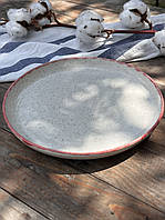 Тарілка кругла з бортиком 22 см, «Червоний барбарис"