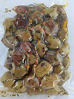Мама Миа мраморные изумрудные оливки в оливковом масле лимонном соке, специях 0.56кг с косточками 181 -200