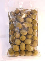 Амфисис Зеленые оливки 0.56кг с косточками 181 -200 Jumbo в рассоле в пет-пакете 70311
