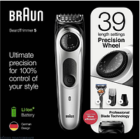 Стрижка. Бритва. Триммер для бороды и волос Braun BT5260 39 настроек длины, черный/серебристый НОВА