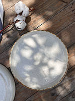 Тарілка кругла з бортиком 22 см, «Коричневий барбарис».