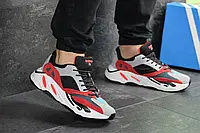 Чоловічі кросівки Adidas balance life сірі з червоним\білі