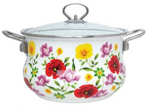 Якісна каструля емальована BN-120 для готування 5,9 літра для кухні з ручками