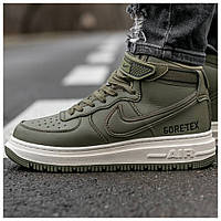 Мужские зимние кроссовки Nike Air Force 1 High Gore-Tex Haki, хаки кожаные кроссовки найк аир форс 1 гортекс