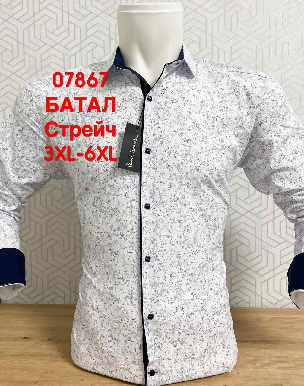 Батальна сорочка довгий рукав Paul Smith з принтом