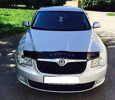 Дефлектор капоту (мухобійка) Skoda Superb 2008-2013 (шкода суперб) Vip Tuning