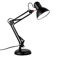 Настольная лампа 811В на подставке и струбцине (с креплением) - для освещения рабочего места Чёрный