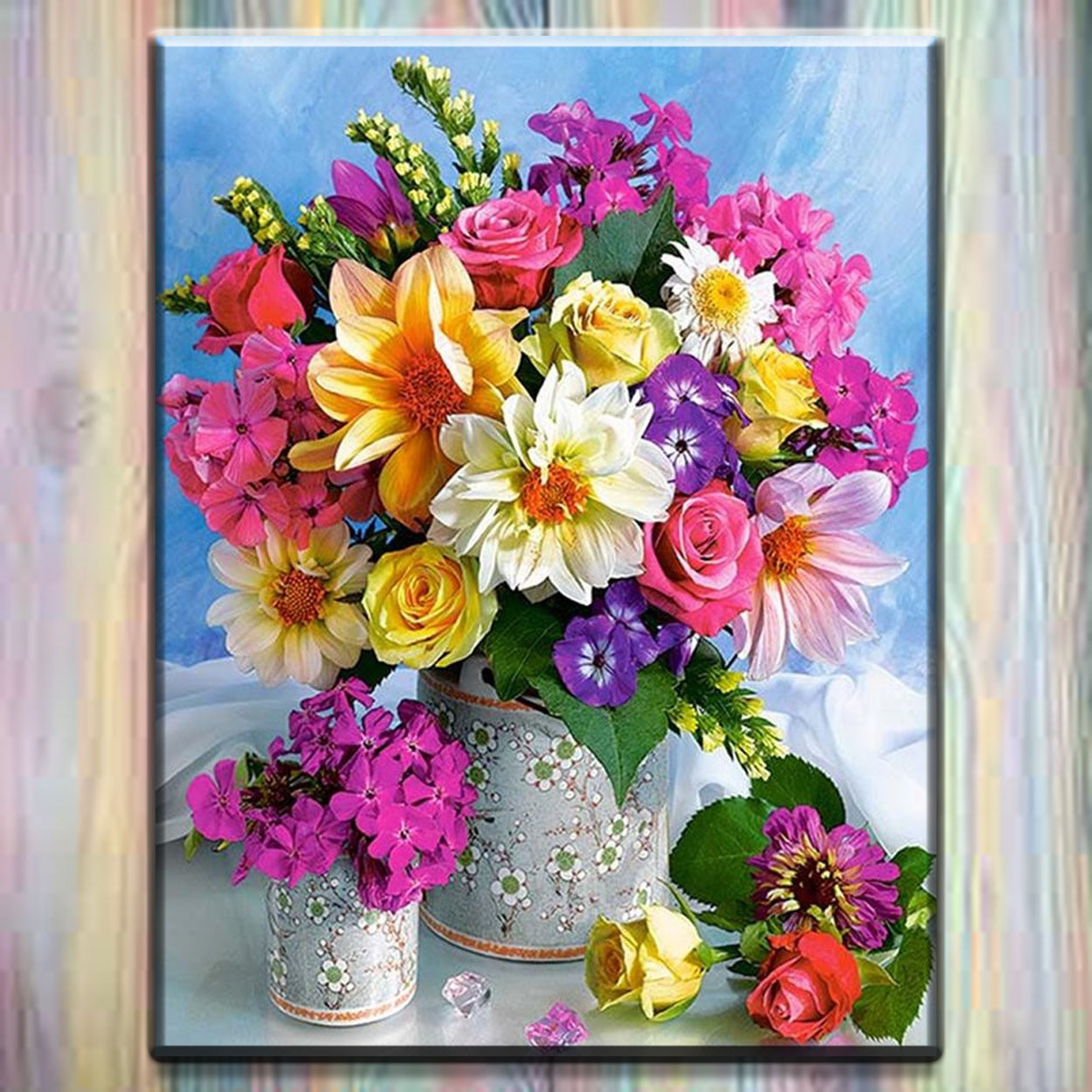 Алмазна мозаїка на підрамнику Квіти "Аромати літа" 40*50 см My-Art TN771