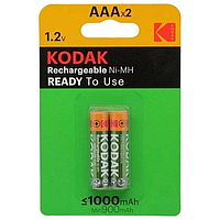 Аккумуляторы AAA минипальчики 1000mAh KODAK HR03 Ni-Mh 1.2V 2шт