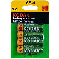 Аккумуляторы AA пальчики 2100mAh KODAK HR06 Ni-Mh 1.2V 4шт