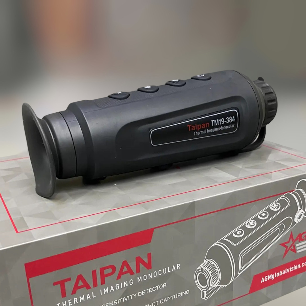 Тепловізійний монокуляр AGM Taipan TM19-384, 897 метрів, сенсор 384х288, дисплей 1280х960, тепловізор
