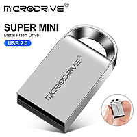 USB мини металлическая флешка 128ГБ Microdrive 128GB Серый