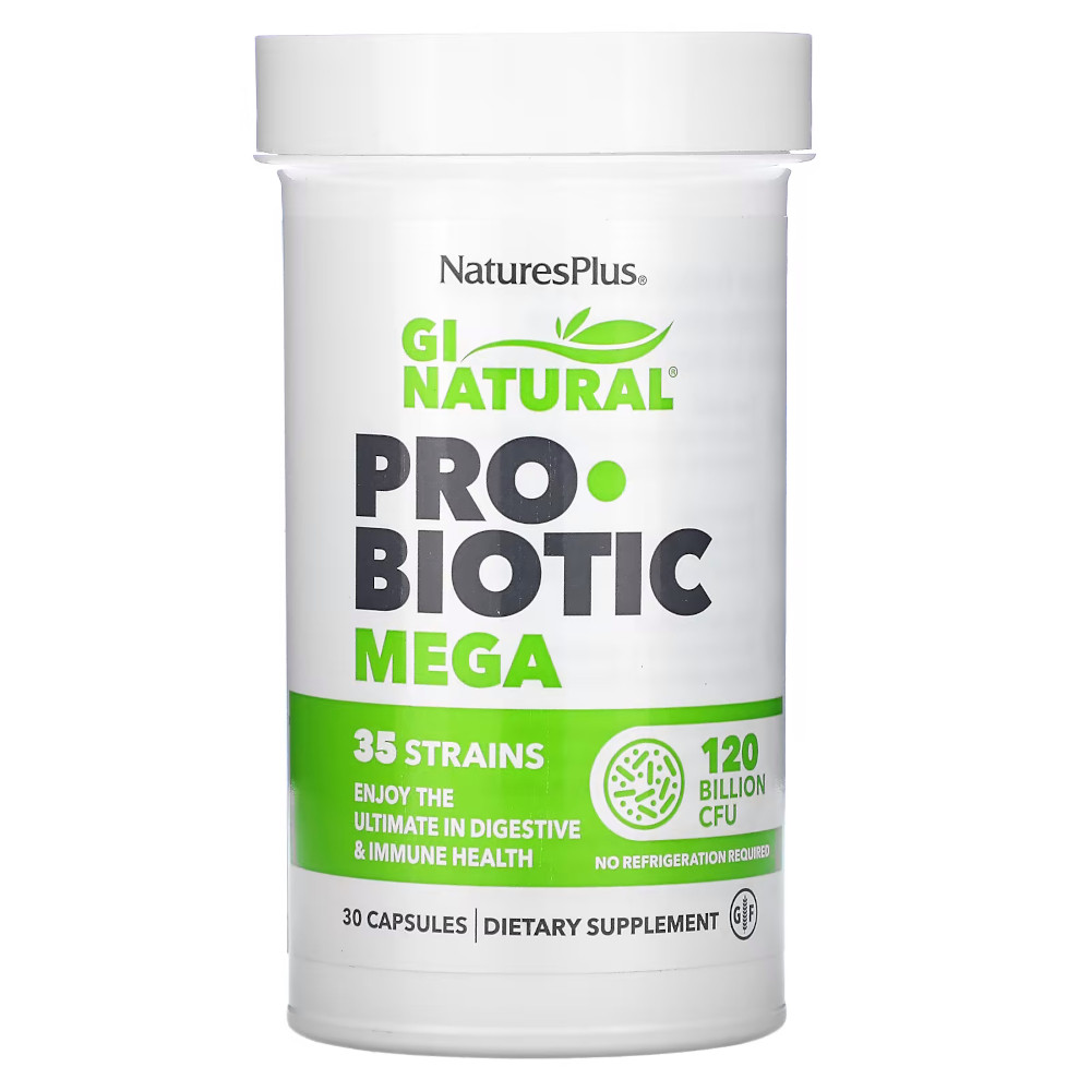 Пробіотики і пребіотики Natures Plus Gi Natural ProBiotic Mega, 30 капсул EXP