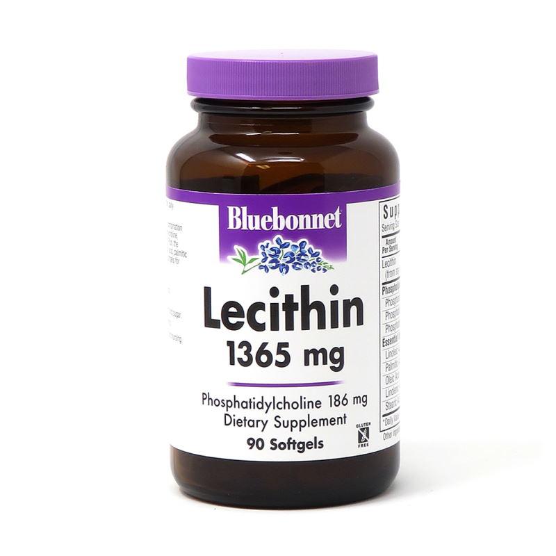 Натуральна добавка Bluebonnet Nutrition Natural Lecithin 1365 mg, 90 капсул EXP