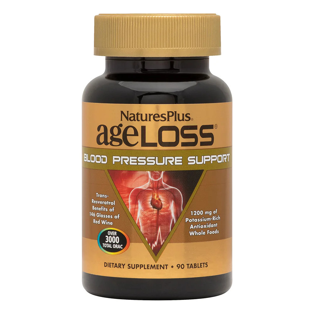 Натуральна добавка Natures Plus AgeLoss Blood Pressure Support, 90 таблеток EXP