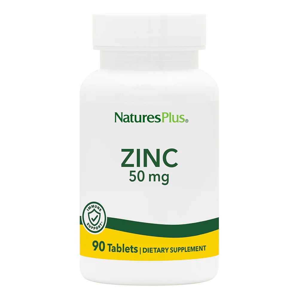 Вітаміни та мінерали Natures Plus Zinc 50 mg, 90 таблеток EXP