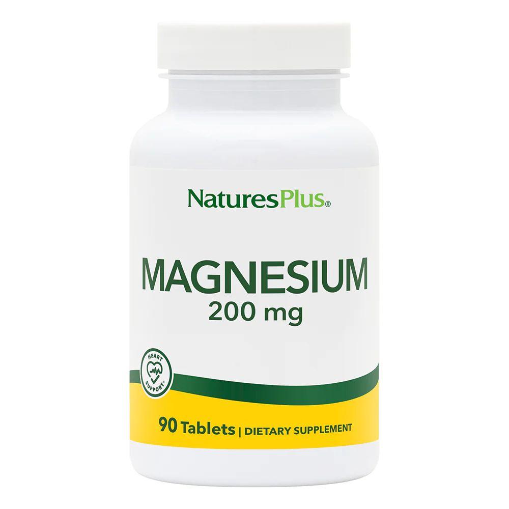 Вітаміни та мінерали Natures Plus Magnesium 200 mg, 90 таблеток EXP
