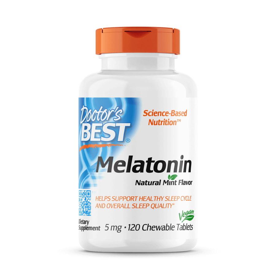 Натуральна добавка Doctor's Best Melatonin 5 mg, 120 жувальних таблеток EXP