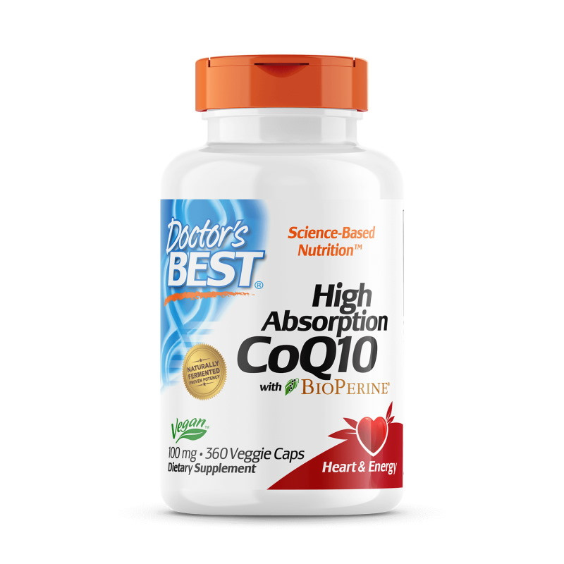 Натуральна добавка Doctor's Best CoQ10 BioPerine 100 mg, 360 вегакапсул EXP