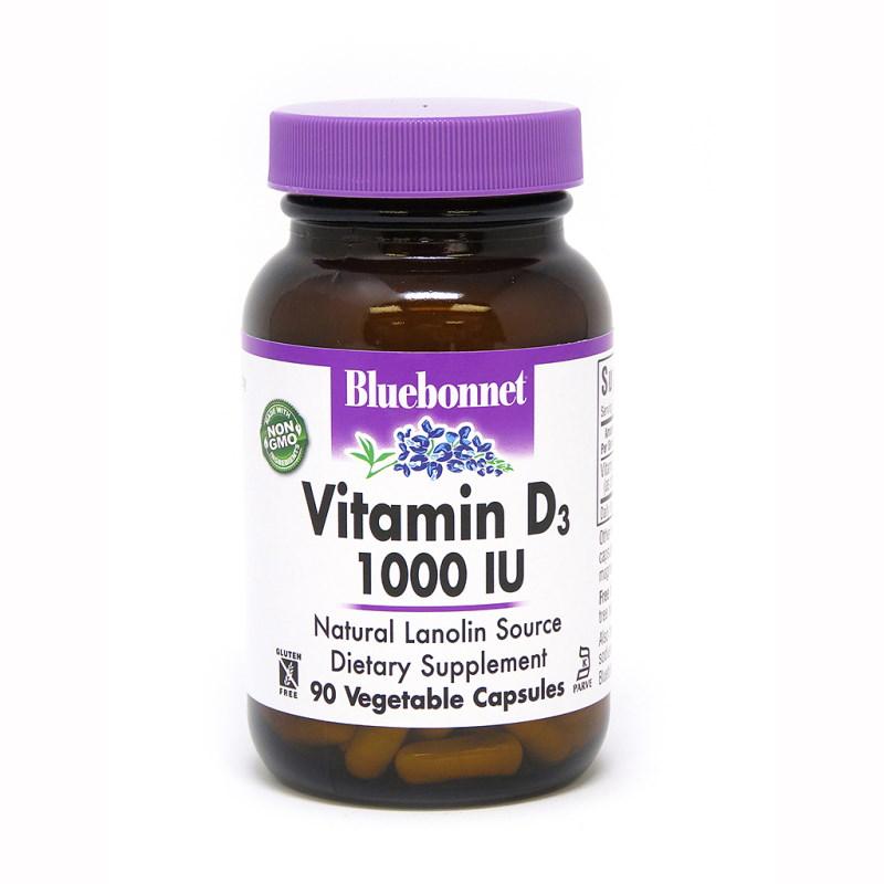 Вітаміни та мінерали Bluebonnet Nutrition Vitamin D3 1000IU, 90 вегакапсул EXP