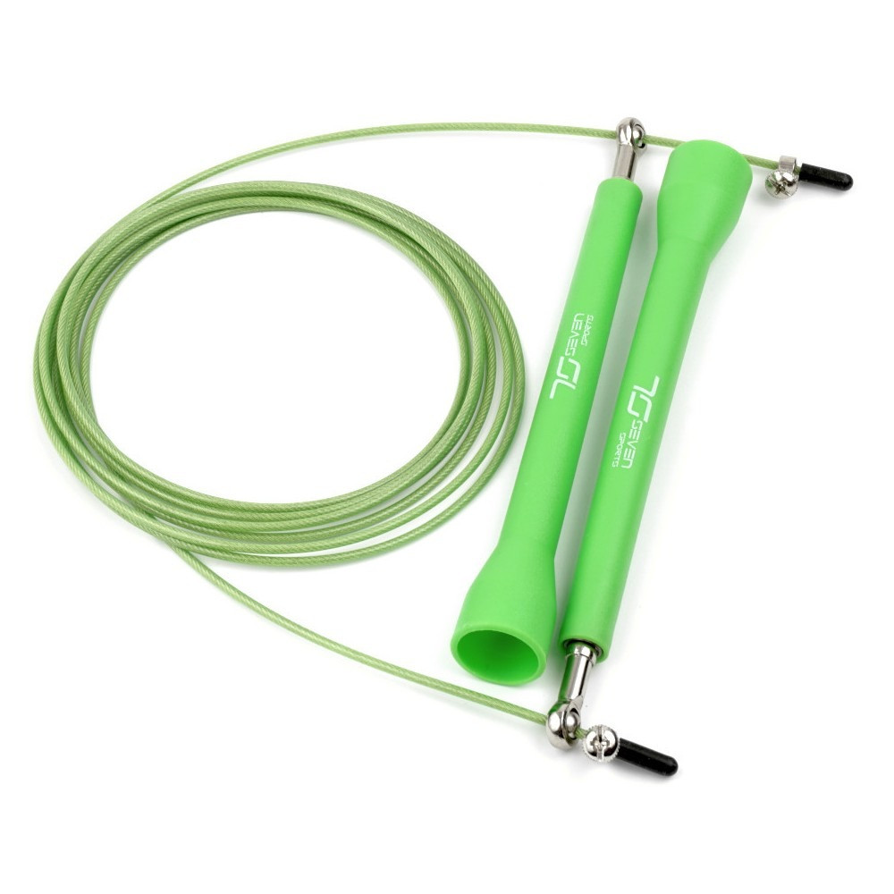 Скакалка швидкісна 7SPORTS Elite Rope 3м. металева на підшипниках SK-5 зелена EXP - фото 3 - id-p1908873986
