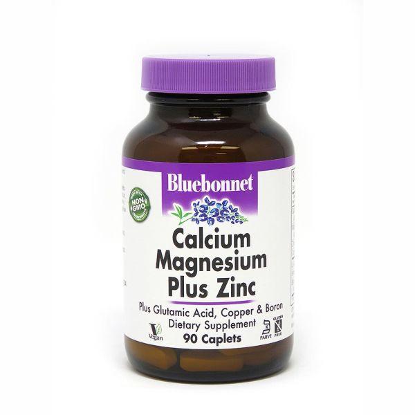 Вітаміни та мінерали Bluebonnet Calcium Magnesium plus Zinc, 90  каплет EXP