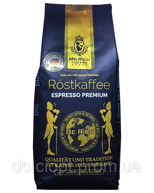 Кава Mr.Rich Espresso Premium в зернах 1 кг (8) Оригінал 100%