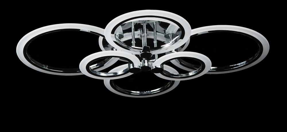 Люстра в зал або спальню світлодіодна сучасна Splendid-Ray 2850132/6+A LED (CHROME), фото 1