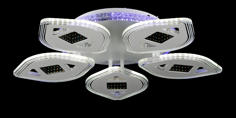 Люстра в зал або спальню світлодіодна сучасна Splendid-Ray 286265/5+1 LED (WT), фото 1