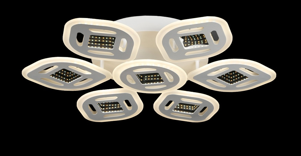 Люстра в зал або спальню світлодіодна сучасна Splendid-Ray 286325/6+1 LED (WT)
