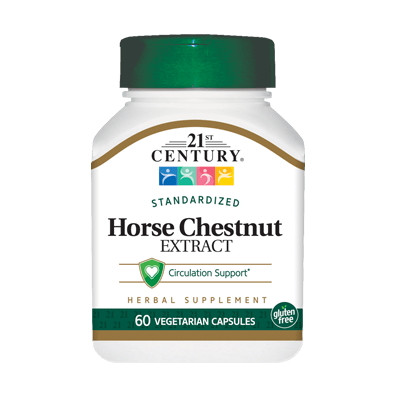 Натуральна добавка 21st Century Horse Chestnut Extract, 60 вегакапсул EXP