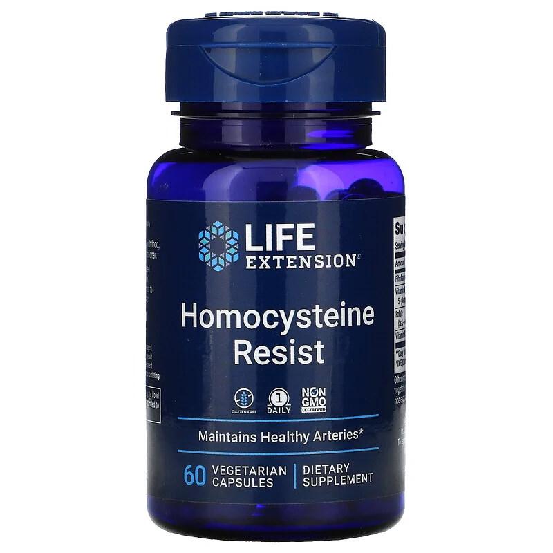 Натуральна добавка Life Extension Homocysteine Resist, 60 вегакапсул EXP
