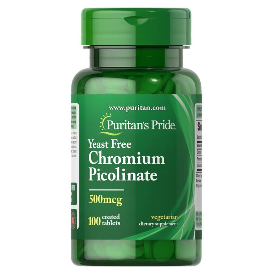 Вітаміни та мінерали Puritan's Pride Chromium Picolinate 500 mcg Yeast Free, 100 таблеток EXP