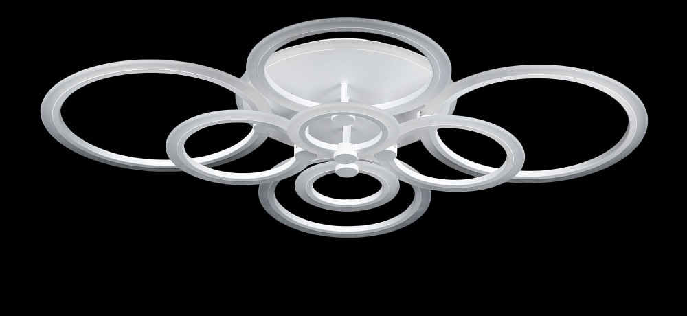 Люстра в зал або спальню світлодіодна сучасна Splendid-Ray 2850126/8+A LED (WHITE), фото 1
