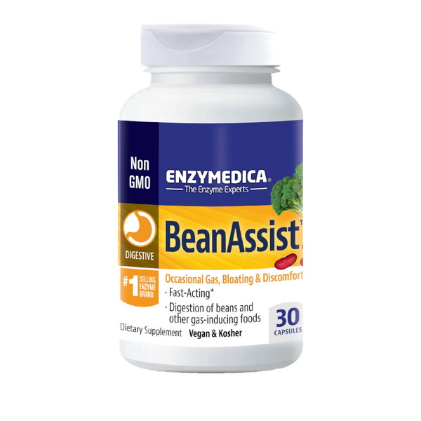 Натуральна добавка Enzymedica Bean Assist, 30 капсул EXP