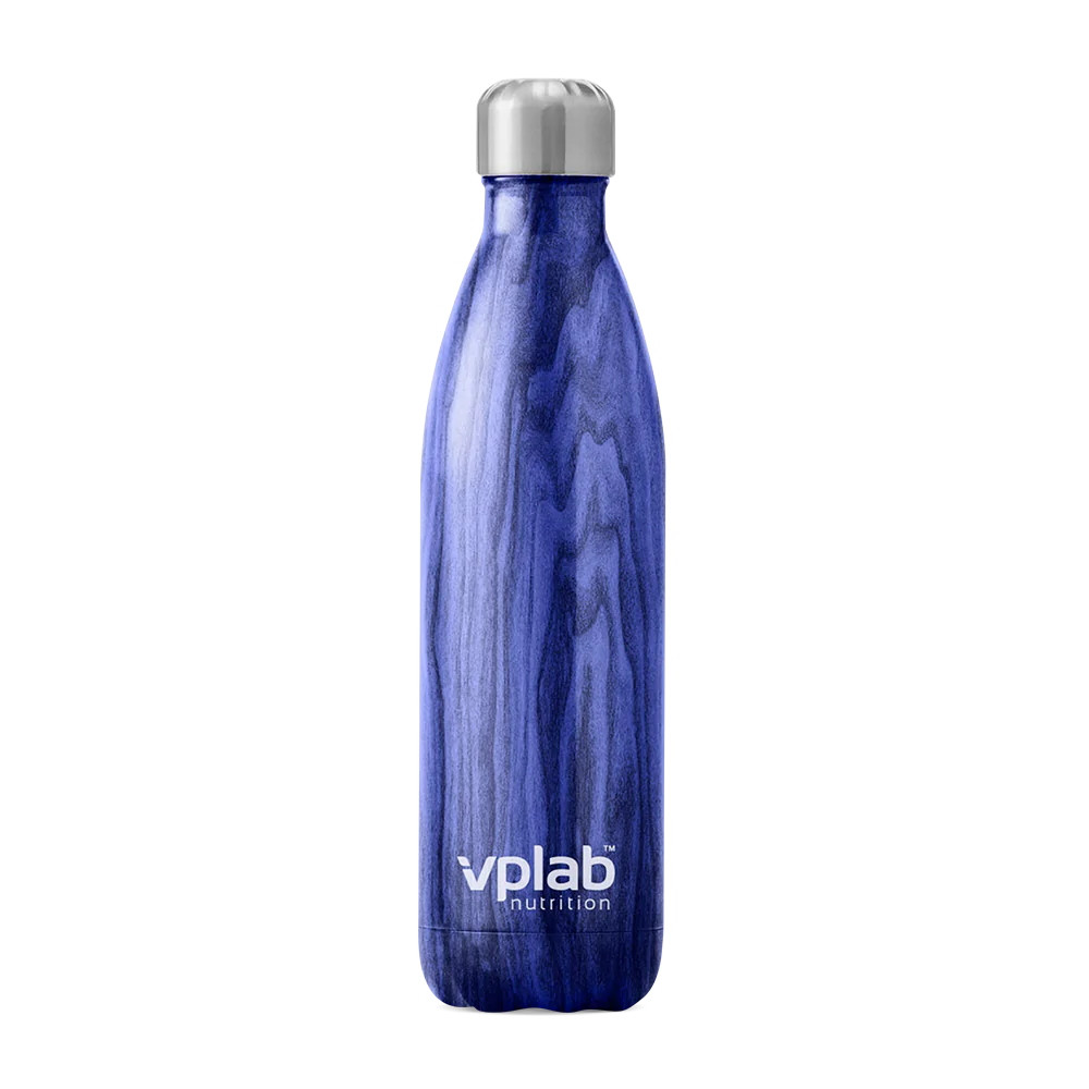 Пляшка VPLab Metal Water Bottle 500 мл, Blue Wood EXP