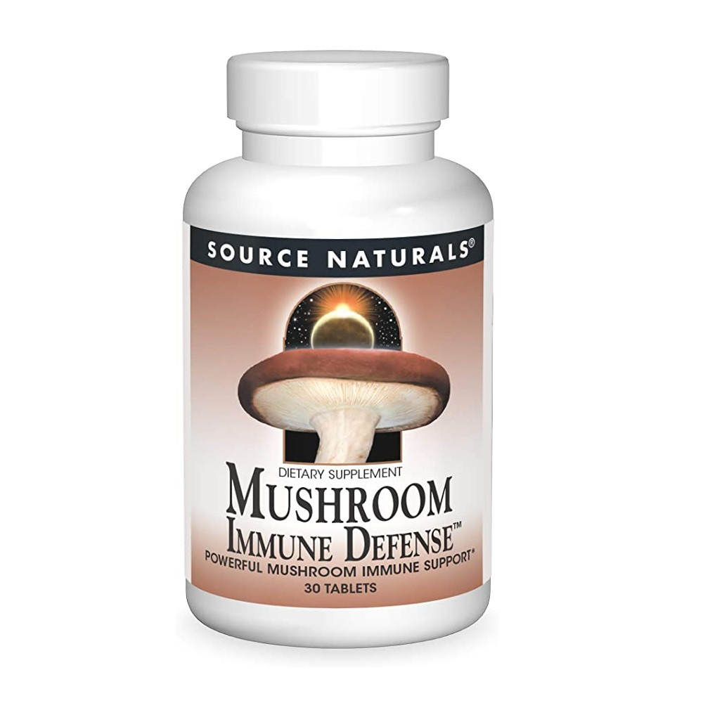Натуральна добавка Source Naturals Mushroom Immune Defense, 30 таблеток EXP