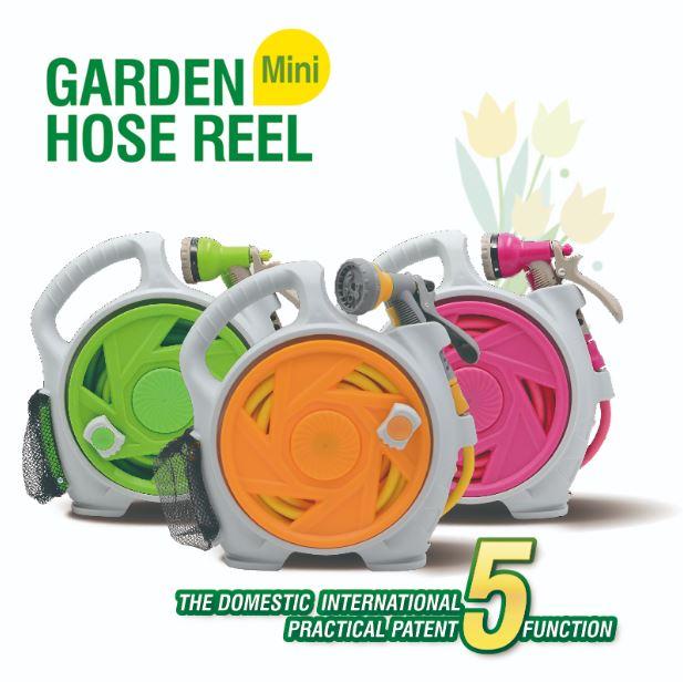 КАТУШКА САТОВАНА СО ШЛАНГОМ І РОЗМІШНИКЛЕМ (ШЛАНГ ПОЛІВНИЙ), 14 М, поливальні шланги для саду, фото 1